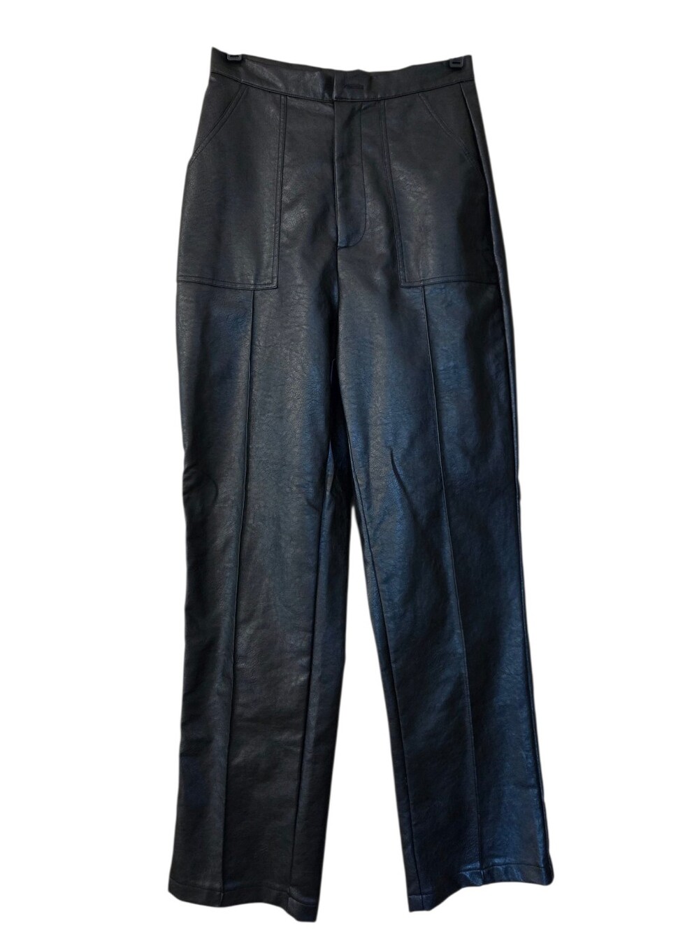 Princess Poly Faux Black Leather Pants Goth Biker Size 2